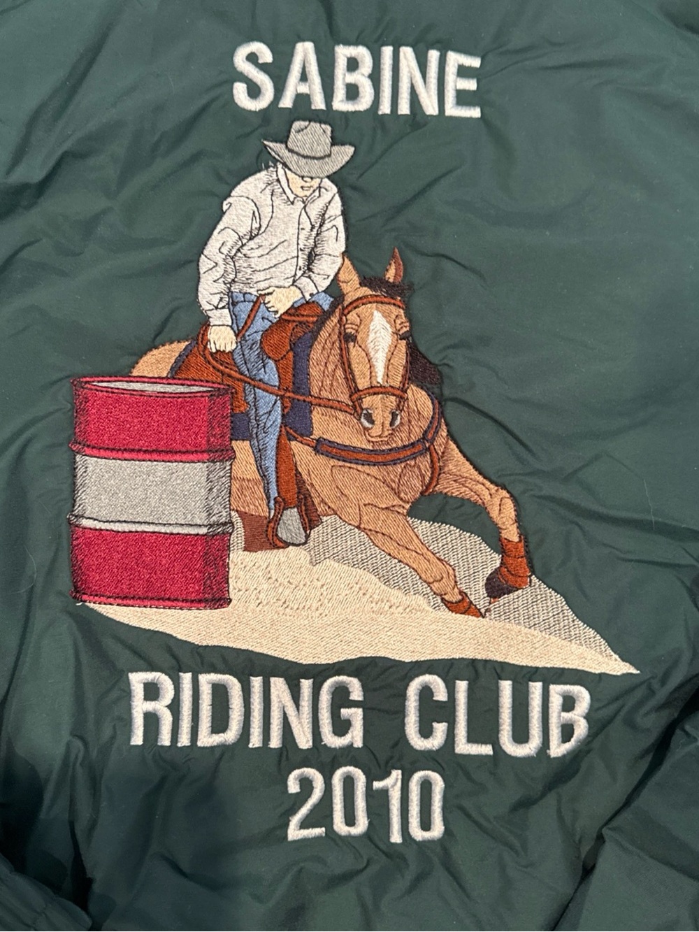 Sabine Riding Club 2010 Green Embroidered Jacket